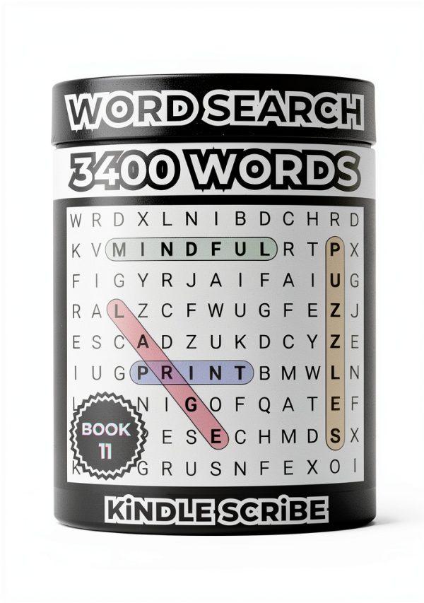 Large Print Word Search Puzzle Book 11 of 14 by Kindle Scribe 178-0