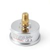 MEASUREMAN 2-1/2" Dial Size, Glycerin Filled Plumbing Pressure Gauge, 0-100psi, Stainless Steel Case, 1/4" NPT Back Mount-3