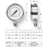 Glycerin Filled Vacuum Gauge by Uharbour 2.5" Clear Dial Stainless-4