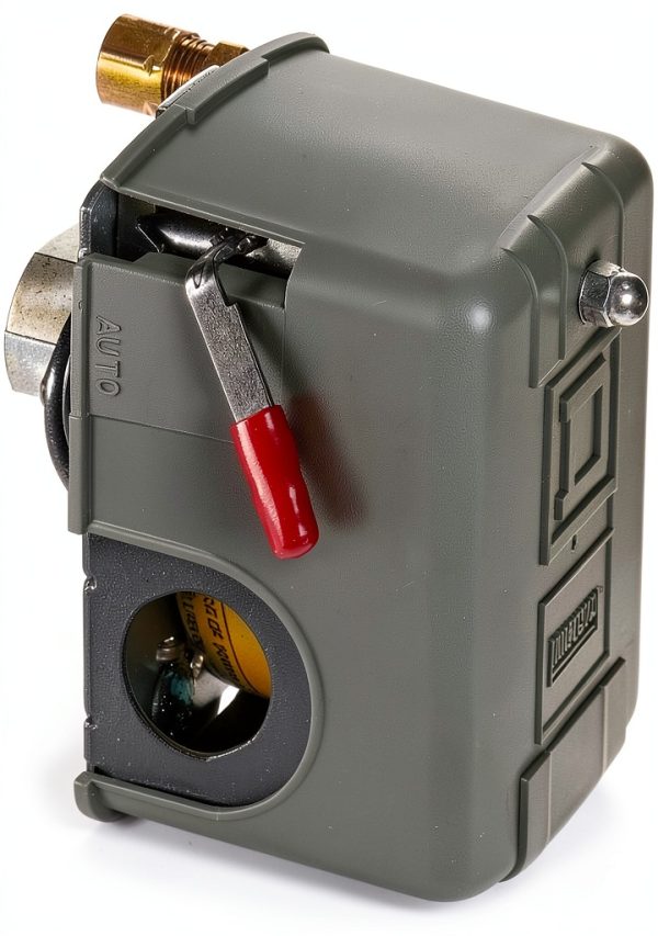 Square D Pumptrol Pressure switch for compressed air compressor 9013FHG12J52M1X 95-125 psi With Unloader & On/Off Lever (Paks)-0