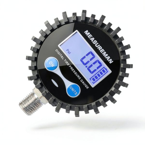 Digital Air Pressure Gauge MEASUREMAN 2-1/2" Dial 0-200psi 1/4" NPT-5