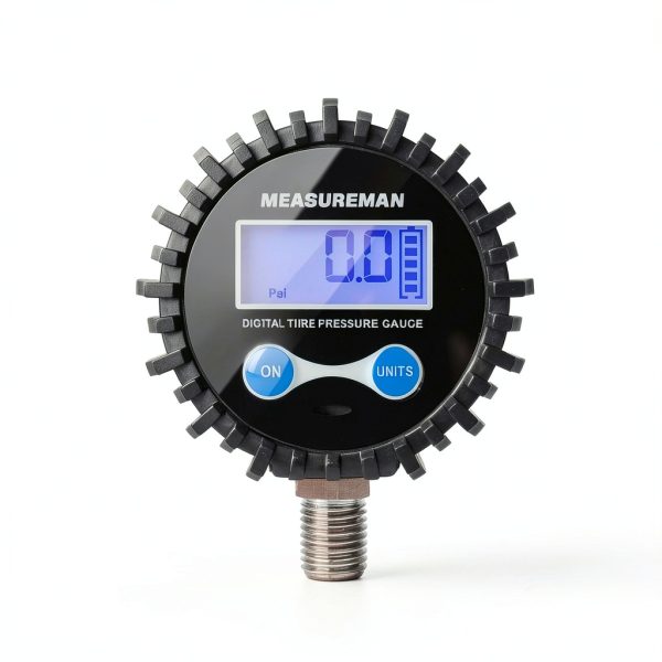 Digital Air Pressure Gauge MEASUREMAN 2-1/2" Dial 0-200psi 1/4" NPT-2