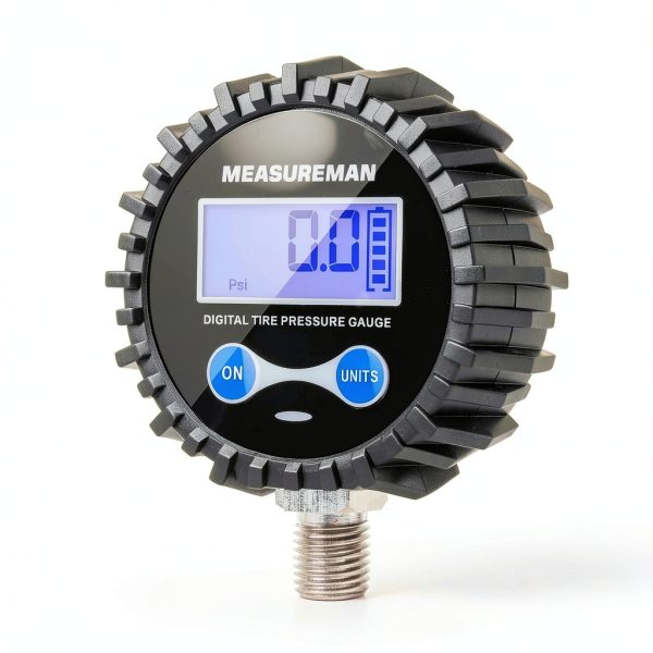 Digital Air Pressure Gauge MEASUREMAN 2-1/2" Dial 0-200psi 1/4" NPT-1