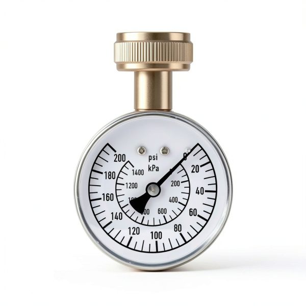 Water Pressure Gauge MEASUREMAN 200 PSI 2-1/2" 3/4" Hose Thread Black-4