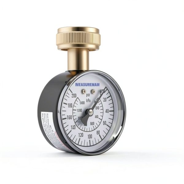 Water Pressure Gauge MEASUREMAN 200 PSI 2-1/2" 3/4" Hose Thread Black-3